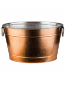 Secchio portabottiglie in metallo galvanizzato con inserto PVC - colore rame - capacità Lt. 11 - cm 40x28x22h