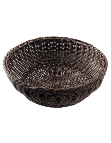 Cesto pane tondo in polipropilene colore Marrone - Diametro cm 42 - Altezza cm 12