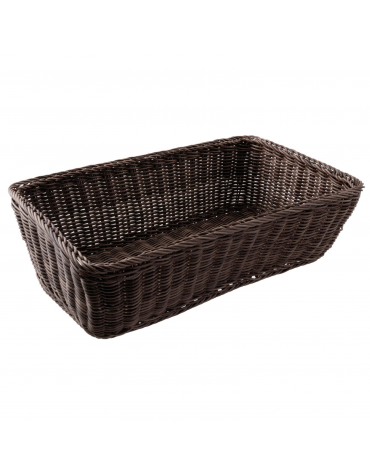 Cesto pane rettangolare in polipropilene colore Marrone - GN 1/1 cm 53x32,5x15,5h