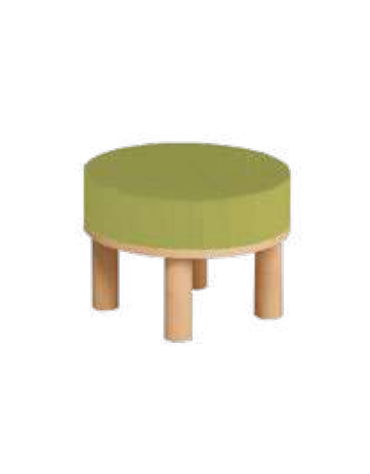 SEDUTA POUF TONDO - cm Ø50x35h- PER BAMBINI DI PRIMA O SECONDA ELEMENTARE (DA 6 A 8 ANNI) - CONFORME AI CAM