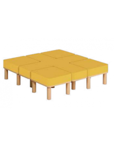 POUF SPECIALE A FORMA DI O - cm Ø120x35h - PER BAMBINI DI PRIMA O SECONDA ELEMENTARE (DA 6 A 8 ANNI) - CONFORME AI CAM