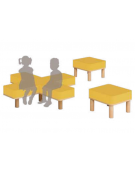 POUF SPECIALE A FORMA DI O - cm Ø120x35h - PER BAMBINI DI PRIMA O SECONDA ELEMENTARE (DA 6 A 8 ANNI) - CONFORME AI CAM