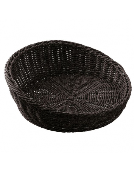 Cesto pane tondo in polipropilene colore Marrone  - Diametro cm 31/37 - Altezza cm 6/12