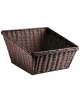 Cesto pane quasi quadrato in polipropilene colore Marrone - cm 45x42x17/24h