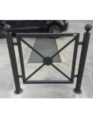 Barriera in tubolare acciaio zincato e verniciato con 2 supporti di testa da tassellare - cm 217,6x111,7h