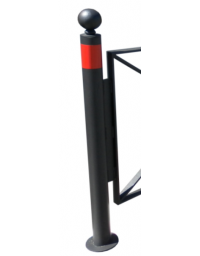 Supporto di testa da tassellare per barriera in tubolare acciaio zincato e verniciato - cm &Oslash;8x111,2h