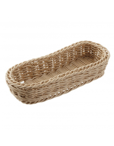 Porta posate in polipropilene colore beige - cm 27x10x4,5h