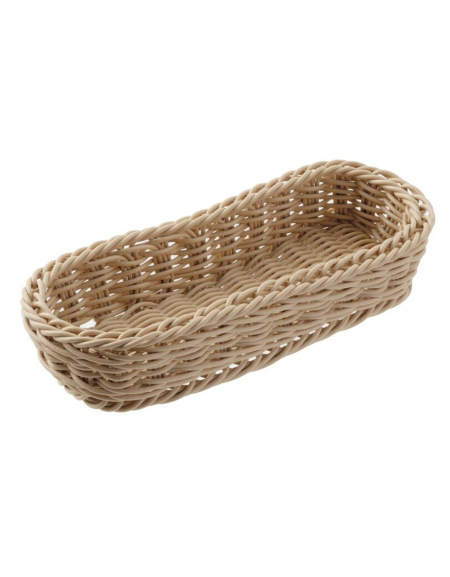 Porta posate in polipropilene colore beige - cm 27x10x4,5h