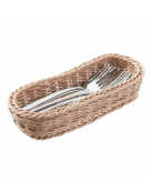 Porta posate in polipropilene colore beige - cm 27x10x4,5h