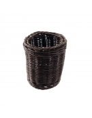 Cesto porta posate in polipropilene, colore marrone - Diametro Ø cm 12 - Altezza cm 15