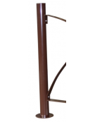 Supporto di testa da tassellare per barriera in tubolare acciaio zincato e verniciato - cm Ø8x100h