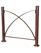 Supporto di testa da tassellare per barriera in tubolare acciaio zincato e verniciato - cm Ø8x100h