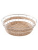 Cesto pane tondo in polipropilene colore Beige, con telaio per fissare coperchio (escluso) - cm Ø 35X12h