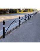 Supporto di testa da inghisare per barriera in tubolare acciaio zincato e verniciato - cm Ø8x120h