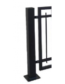 Supporto di testa da tassellare per barriera in tubolare acciaio zincato e verniciato - cm 10x100h