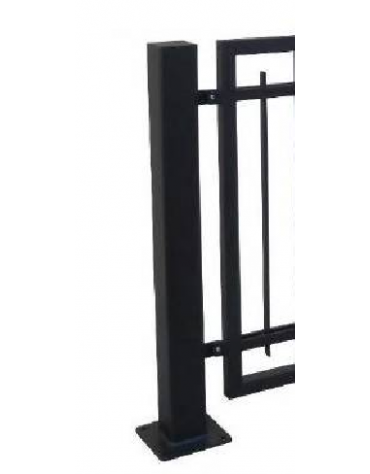 Supporto di testa da tassellare per barriera in tubolare acciaio zincato e verniciato - cm 10x100h