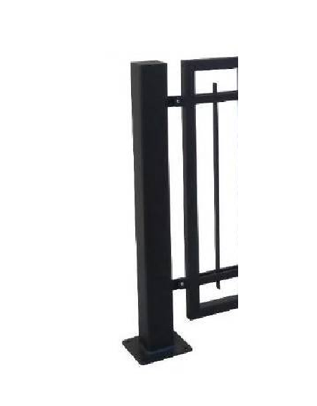 Supporto di testa da tassellare per barriera in tubolare acciaio zincato e verniciato - cm 10x100h