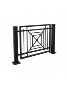 Supporto di testa da inghisare per barriera in tubolare acciaio zincato e verniciato - cm 10x120h