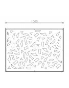Pannello interasse da cm 100 per Barriera modulare realizzata in acciaio zincato e verniciato