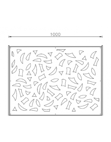Pannello interasse da cm 100 per Barriera modulare realizzata in acciaio zincato e verniciato