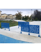 Pannello interasse da cm 100 per Barriera modulare realizzata in acciaio zincato e verniciato