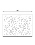 Pannello interasse da cm 200 per Barriera modulare realizzata in acciaio zincato e verniciato
