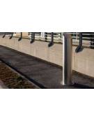 Dissuasore amovibile in acciaio inox realizzato in tubolare - con boccola zincata per lucchetto (escluso) - cm Ø21,9x120h