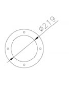 Dissuasore amovibile in acciaio zincato e verniciato - con boccola zincata per lucchetto (escluso) - cm Ø21,9x120h