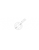 Dissuasore amovibile in acciaio zincato e verniciato - con boccola zincata per lucchetto (escluso) - cm Ø15x120h