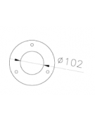 Dissuasore amovibile in acciaio inox realizzato in tubolare - con boccola zincata per lucchetto (escluso) - cm Ø10,2x141,8h