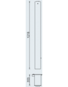 Dissuasore amovibile in acciaio zincato e verniciato - con boccola zincata per lucchetto (escluso) - cm Ø10,2x141,8h