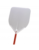 Pala per pizza in alluminio con piatto quadrato cm 37x37 - lunghezza cm 150 - portata gr. 894