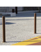 Dissuasore amovibile in acciaio zincato e verniciato - con boccola zincata per lucchetto (escluso) - cm Ø7,6x141,8h