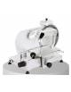 Affettatrice verticale in alluminio anodizzato con braccio a cigno, affilatoio fisso - lama Ø cm 35 - Taglio utile cm 35x25