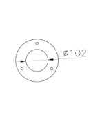 Dissuasore amovibile in tubolare acciaio zincato e verniciato - con boccola zincata per lucchetto (escluso) - cm Ø10,2x100h
