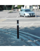 Dissuasore amovibile tondo con inserto in tubolare - con boccola zincata per lucchetto (escluso) - cm Ø10,2