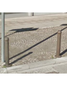 Dissuasore amovibile in acciaio con sfera decorativa in alluminio e con boccola zincata per lucchetto (escluso)