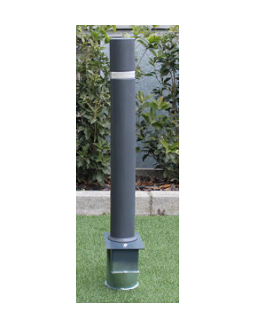 Dissuasore realizzato in plastica flessibile - con boccola zincata a caldo con chiave - Da inghisare - cm Ø10x100h