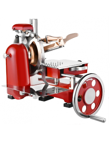 Affettatrice manuale a volano lama mm Ø300 - Taglio mm 0/11 - Corsa carrello mm 260