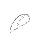 Timpano realizzato in policarbonato alveolare trasparente per pensilina - cod.DN35473/74