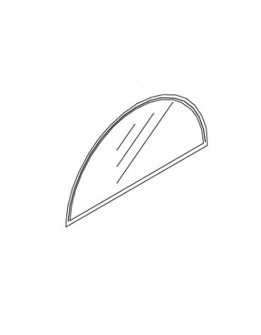 Timpano realizzato in policarbonato alveolare trasparente per pensilina - cod.DN35473/74