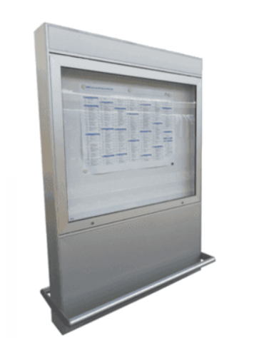 Bacheca bifacciale realizzata in acciaio zincato e verniciato - Da tassellare - cm 160x220h