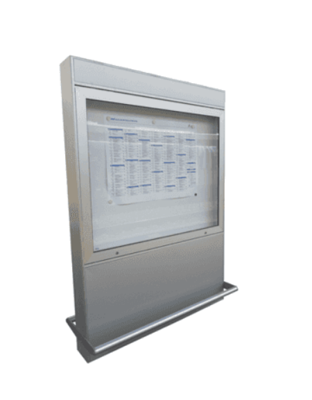 Bacheca bifacciale realizzata in acciaio zincato e verniciato - Da tassellare - cm 160x220h