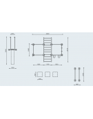 Stazione fitness realizzata in acciaio zincato e verniciato, con attrezzi per il rafforzamento muscolare