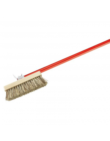 Spazzola orientabile per forno pizza con base in legno e setole ottone - cm 20x6,6x150h