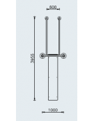 Panca fitness inclinata con barre per DIPS in acciaio zincato e verniciato - Attrezzo per rafforzare i muscoli delle braccia