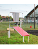 Panca fitness inclinata con barre per DIPS in acciaio zincato e verniciato - Attrezzo per rafforzare i muscoli delle braccia