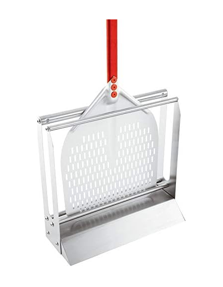 Supporto poggia pala per pizza in acciaio inox - cm 52x16x34h
