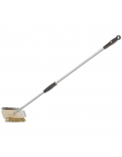 Spazzola doppia per forno pizza con setole in acciaio inox e ottone - lunghezza cm 100