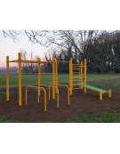 Stazione fitness realizzata in acciaio zincato e verniciato - Attrezzo per il rafforzamento muscolare